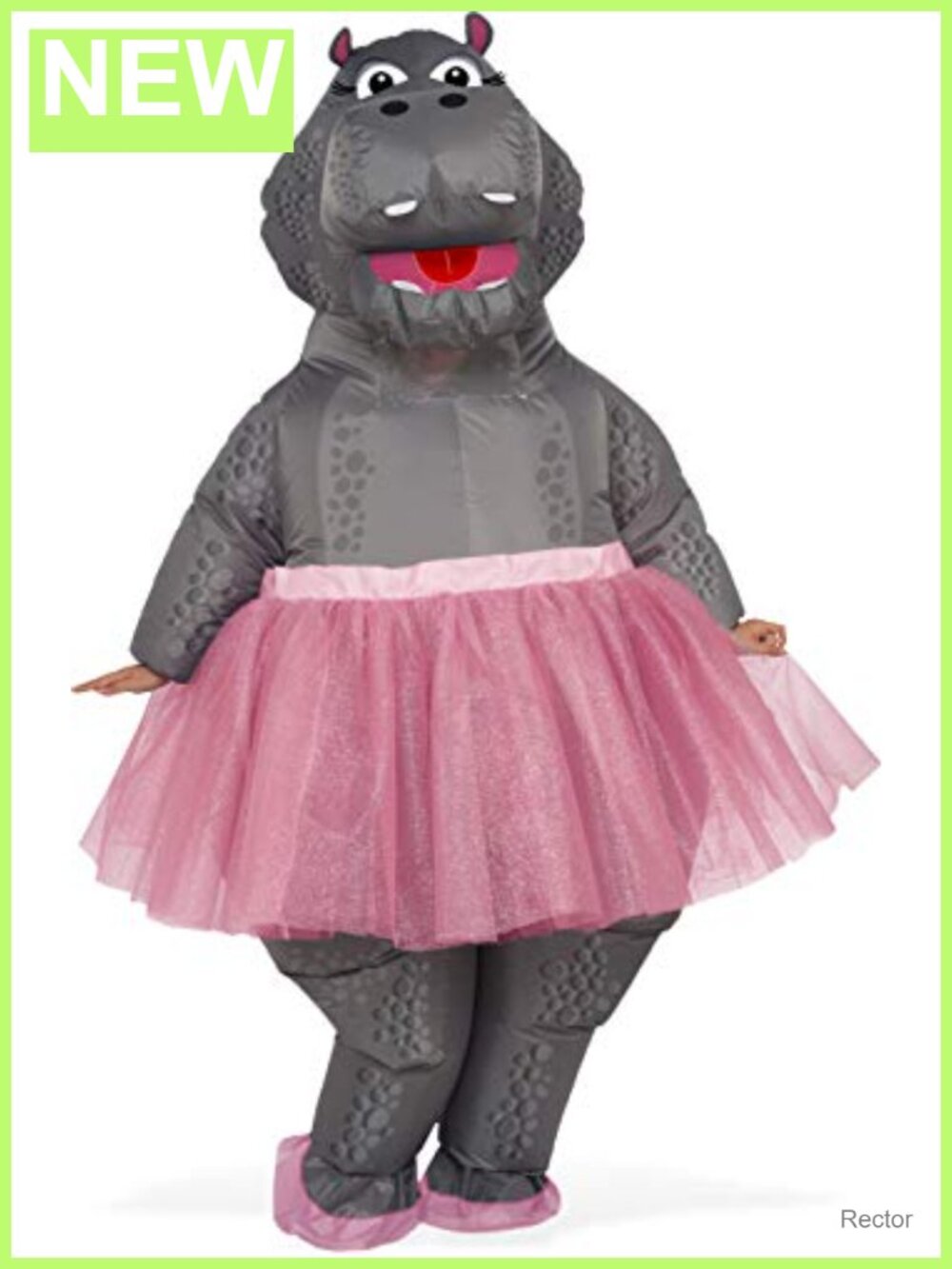 Adult Hippo Inflatable Costume Unisex One Size Jumpsuit Fan Pack